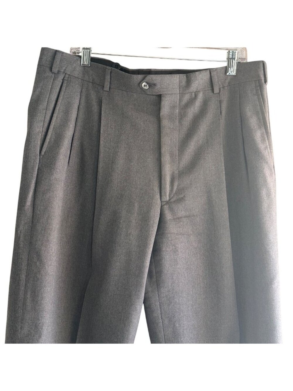 Bannister & Beale Size 38 Pure 100% Pure Wool Dress Slacks Grey - Picture 10 of 14